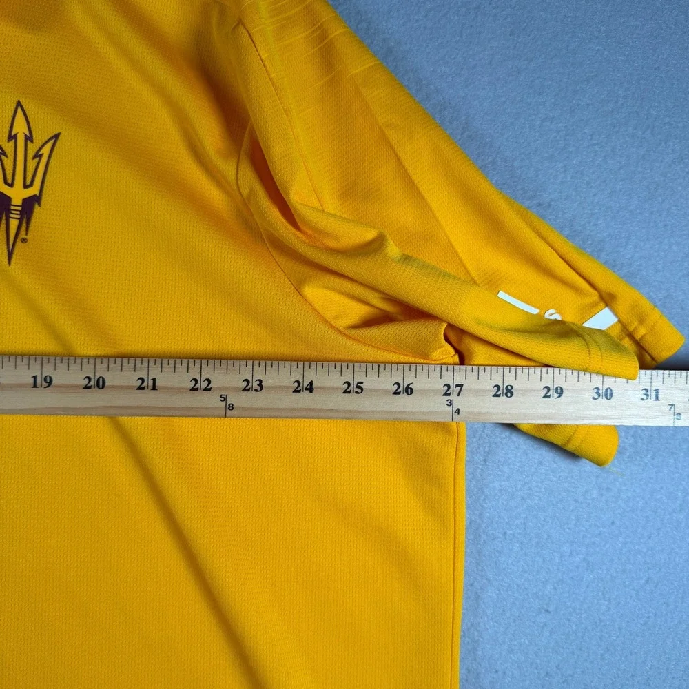 Adidas Arizona State Sun Devils Mens 2XL Gold Performance Polo Shirt DH4645